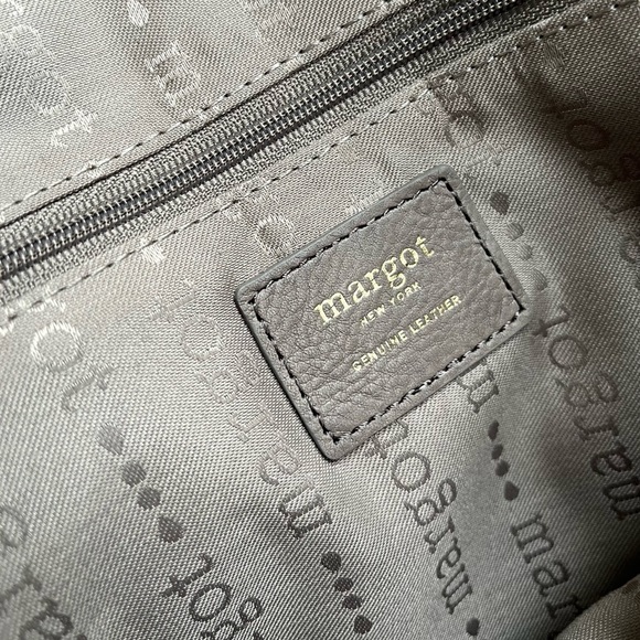 Margot Bag Back Pack Purse Leather Gray Beige - Picture 5 of 11